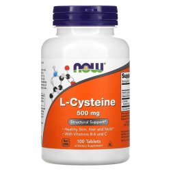 NOW Foods - L-Cystéine, 500 mg, 100 Comprimés - Santé de la peau et...