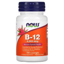 NOW Foods - Vitamine B12, 1000 µg, 100 Pastilles - Renforcement de ...