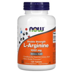 NOW Foods - L-Arginine 1000 mg, Double Strength, 120 Capsules Végét...