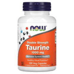 NOW Foods - Taurine Double Force 1000 mg, 100 Capsules Végétariennes