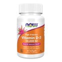 NOW Foods - Vitamine D3 10 000 UI, 120 Gélules - Santé des os et de...